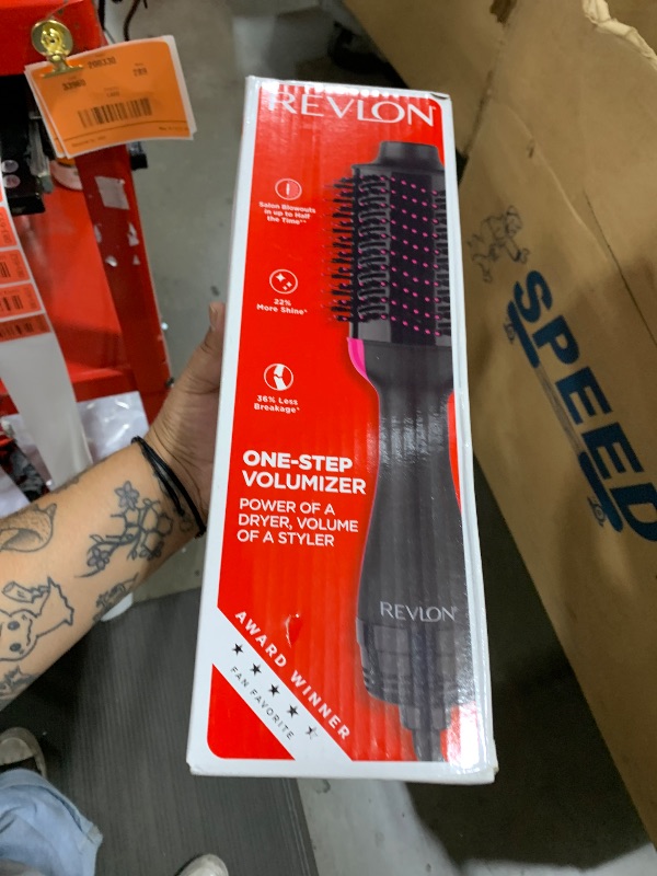 Photo 1 of REVLON One-Step Volumizer Hair Dryer and Styler, Improved Motor for Less Frizz, More Shine, and Reduced Heat Damage for Salon Style Round Brush for Blowout, Black (Amazon Exclusive)