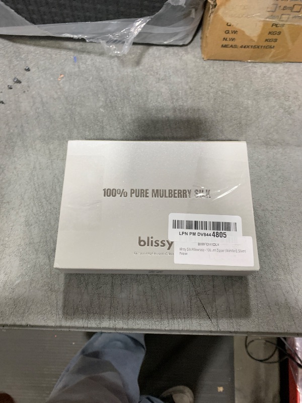 Photo 1 of Blissy Silk Pillowcase - 100% Pure Mulberry Silk - 22 Momme 6A High-Grade Fibers - Silk Pillow Cover for Hair & Skin - Regular, Queen & King with Hidden Zipper (Standard, Silver)