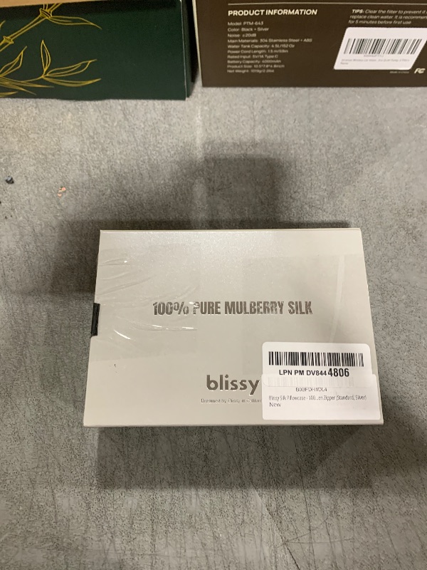 Photo 1 of Blissy Silk Pillowcase - 100% Pure Mulberry Silk - 22 Momme 6A High-Grade Fibers - Silk Pillow Cover for Hair & Skin - Regular, Queen & King with Hidden Zipper (Standard, Silver)