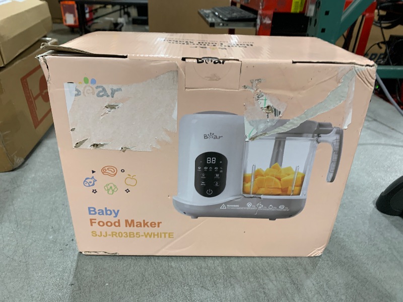 Photo 1 of BEAR 2024 Baby Food Maker | One Step Baby Food Processor Steamer Puree Blender | Auto Cooking & Grinding | Baby Food Puree Maker with Self Cleans | Touch Screen Control, White