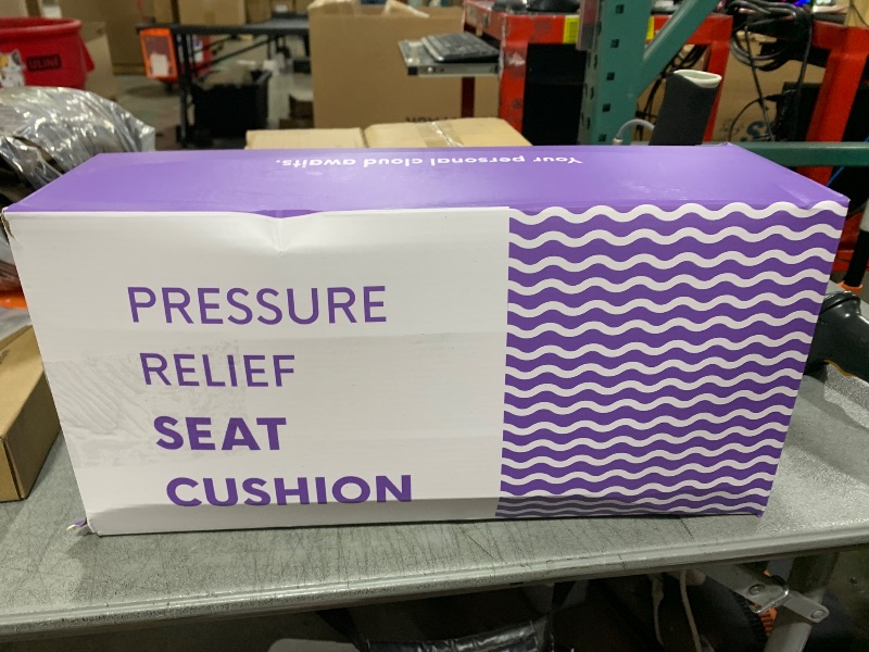 Photo 1 of C CUSHION LAB Patented Pressure Relief Seat Cushion for Long Sitting Hours on Office/Home Chair, Car, Wheelchair - Extra-Dense Memory Foam for Hip, Tailbone, Coccyx, Sciatica - Light Grey