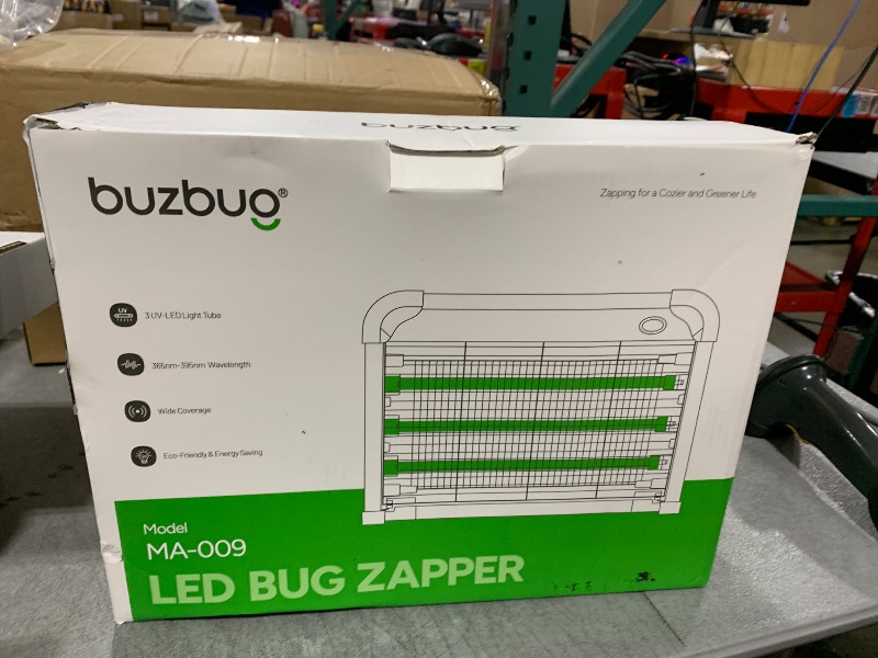 Photo 1 of Buzbug LED Bug Zapper Indoor, 10 Years Lifespan 3 Lamps Enhance Insect Attraction, 3800V High-Voltage, Electric Mosquito Zapper, Fruit Fly Mosquito Moth Gnat Trap, Killer, Zapper -MA009