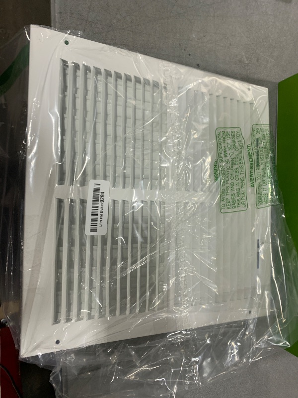 Photo 1 of 12 x 12 Inch [Duct Opening] Air Vent Covers for Wall or Ceiling - High Airflow 2 Way Steel Ventilation - Adjustable Wall/Ceiling Register, 13-3/4 Inch x 13-3/4 Inch [Overall Dimensions]