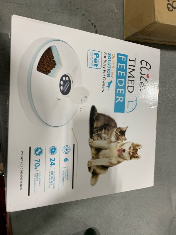 Photo 1 of jovani 6 Meal Automatic Dog Feeder,Cat Feeder Wet Food/Dry Food, Timed Auto Pet Feeder with Detachable Design & Easy to Clean for Cat and Small Dogs, for Weekend Trip Green