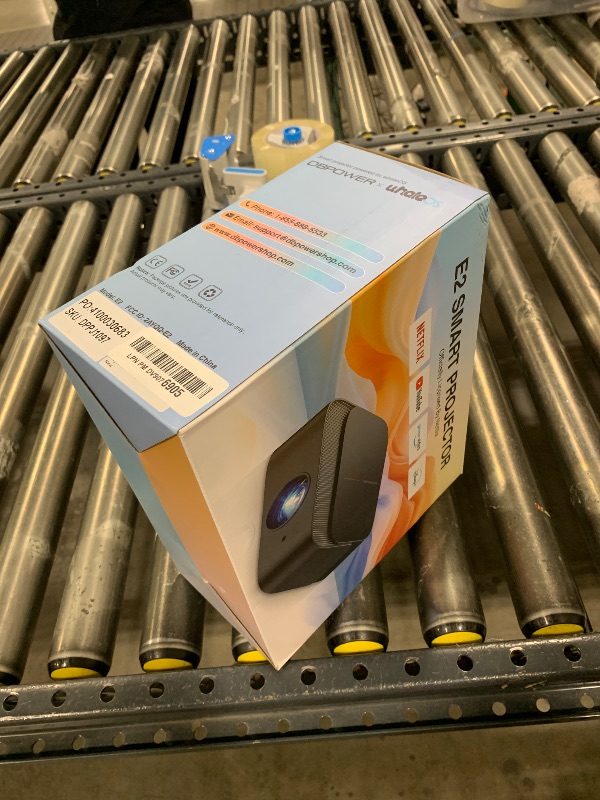Photo 1 of [2025 Netflix-Official | 386+ Built-in Apps] DBPOWER E2 Smart Projector with WiFi and Bluetooth, Mini Projector 4K Support with Netflix, Youtube, Disney+, Hulu, Max, Crunchyroll w Portable Case