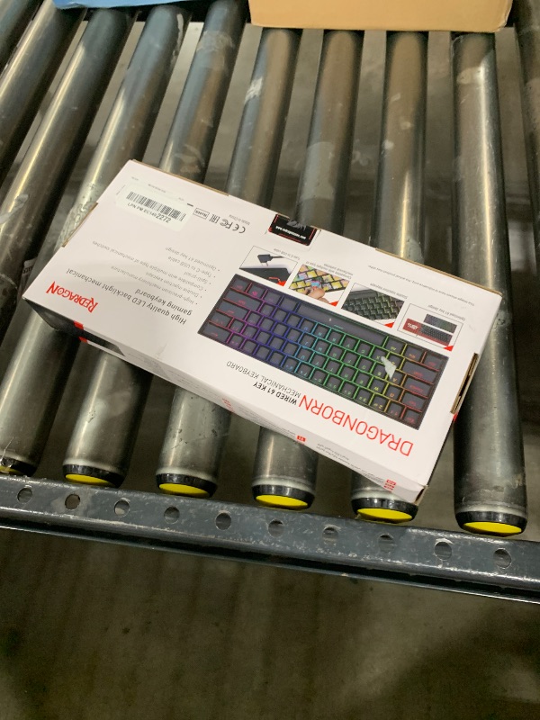 Photo 1 of Redragon K630 Dragonborn 60% Wired RGB Gaming Keyboard, 61 Keys Compact Mechanical Keyboard with Tactile Brown Switch, Pro Driver Support, Black