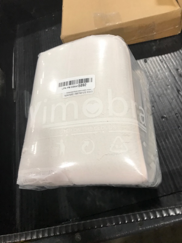 Photo 1 of Yimobra Memory Foam Bath Mat Set, 2 Piece Soft Bath Rugs, 17x24 and 24x20.4 U-Shaped Bath Rug, Toilet Mat, Water Absorption, Non Slip, Thick, Dry Fast for Bathroom Floor Mat, Cream White