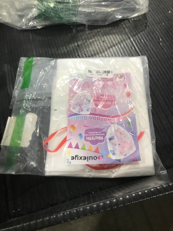 Photo 1 of Bouiexye 2Pcs 98 x 59 inch Large Balloon Bags for Transport, Big Plastic Balloon Storage Bag Big Clear Balloon Drop Carrying Bag for Wedding Birthday Baby Showers Celebration Party Supplies
