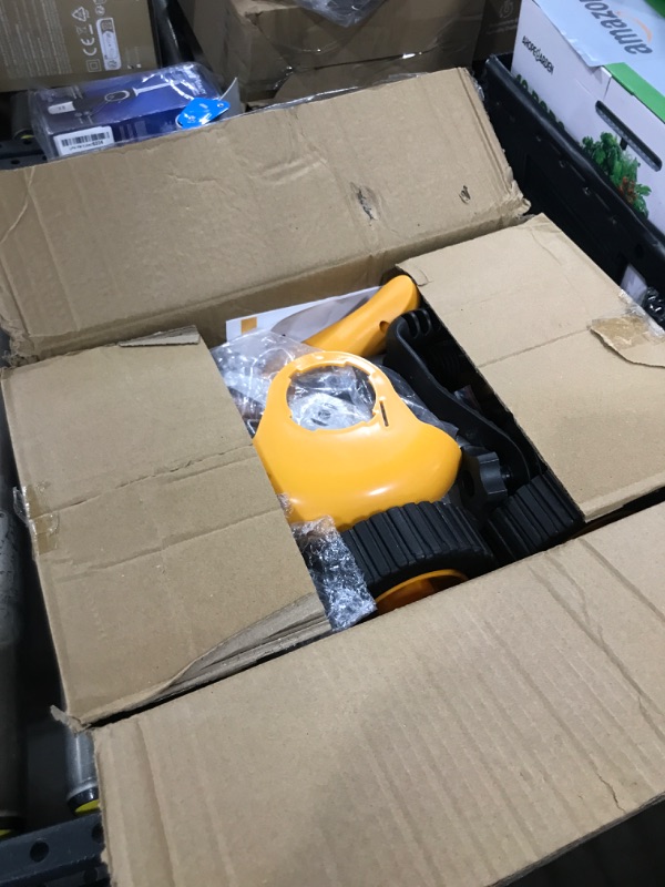 Photo 1 of 20000 RPM Electric Weed Wacker Cordless, 3-in-1 Weed Eater Cordless with Battery Powered, Lawn Mower/Grass Trimmer/Lawn Edger with 3 Types Blades, Battery Weed Wacker with Wheels (2 Battery, Yellow)