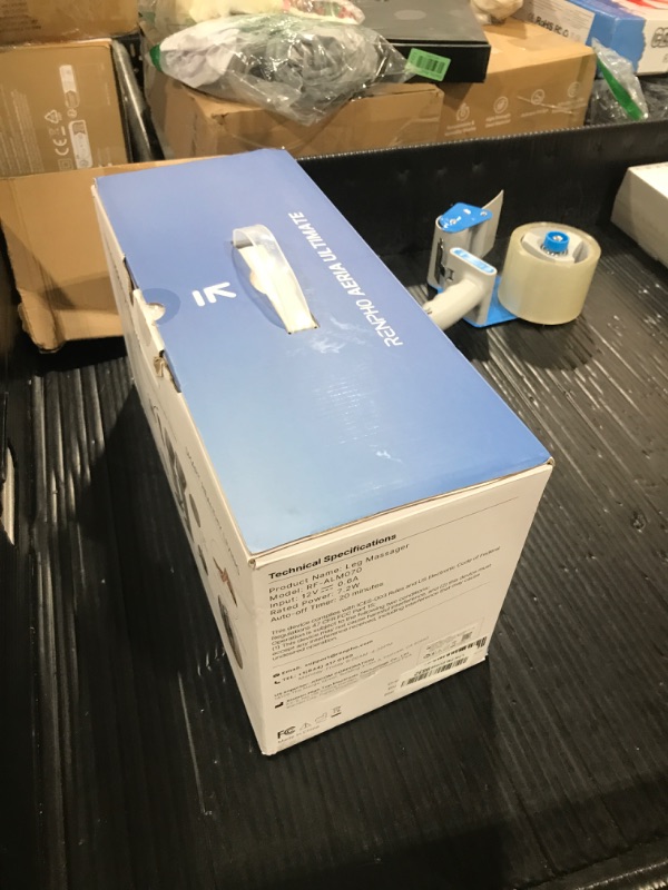 Photo 1 of RENPHO Leg Massager FSA HSA Eligible, Air Compression Massager for Circulation Pain Relief, Effective for Father Mother Reduce Swelling-Blue