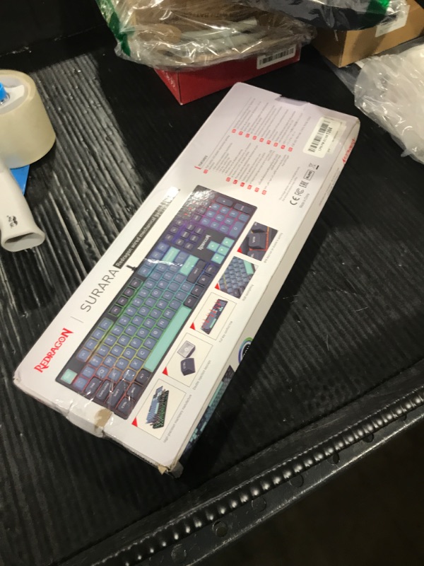 Photo 1 of Redragon K582 SE Wired RGB Gaming Keyboard, 104 Keys Mechanical Keyboard w/Mixed Color Round PBT Keycaps, Dynamic 16.8M RGB Backlit & Linear Red Switch, Redefine Software Supported