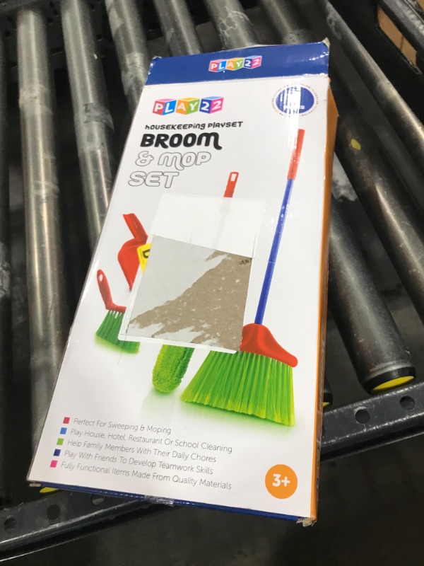 Photo 1 of Play22 Kids Cleaning Set 4 Piece - Toy Cleaning Set Includes Broom, Mop, Brush, Dust Pan - Toy Kitchen Toddler Set is A Great Toy Gift for Boys & Girls