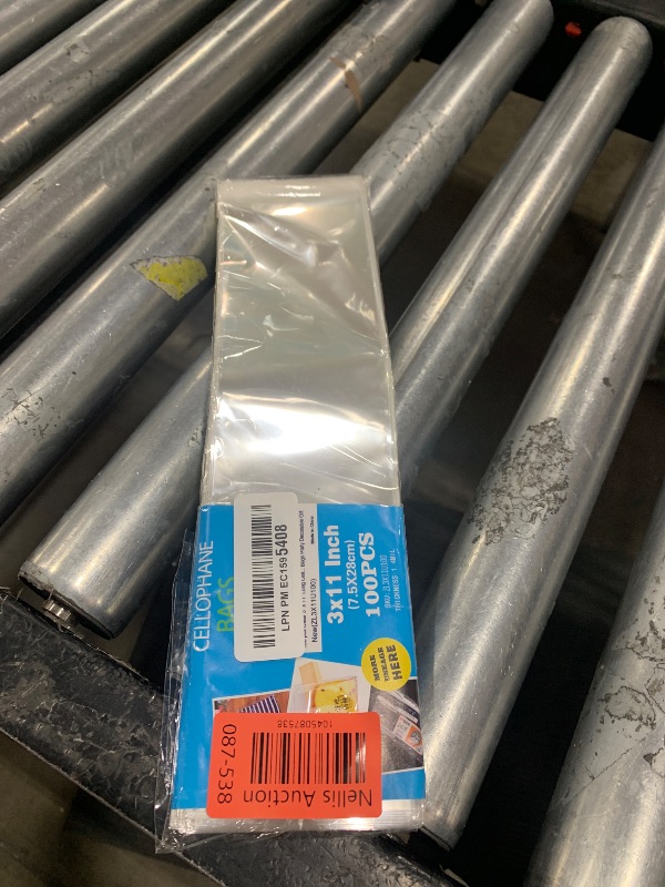 Photo 1 of 100 pcs Clear 3" x 11" Long Self Seal Cello Cellophane Bags Resealable Poly Bags 2.8 mils for Bakery Cookies Candles Christmas Halloween Party Decorative Pretzel Sticks