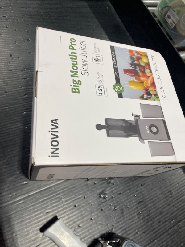 Photo 1 of Juicer Machines, INOVIVA Cold Press Juicer with 4.35" Large Feed Chute Fit Whole Fruits & Vegetables, Masticating Juicer Self Feeding Effortless for Batch Juicing, High Juice Yield, Easy to Clean