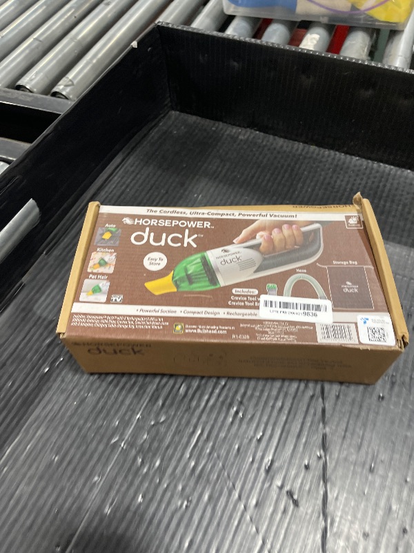 Photo 1 of Duck Compact Cordless Vacuum by Horsepower, Ultra-Powerful, Strong Suction, AS-SEEN-ON-TV, Easy To Store, Rechargeable. Home, Auto, Pet Hair, Fits In Tiny Crevices, Includes Hose, Crevice Tool & Brush