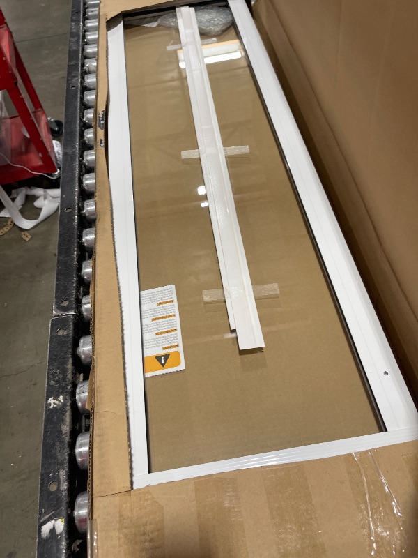Photo 1 of Ideal Pet Products Aluminum Pet Patio Door, Adjustable Height 77-5/8" to 80-3/8", 10-1/2" x 15" Flap Size, White