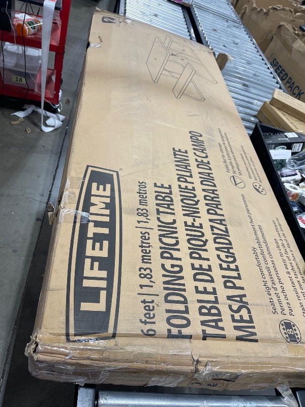 Photo 1 of Lifetime Folding Picnic Table, 6-Foot