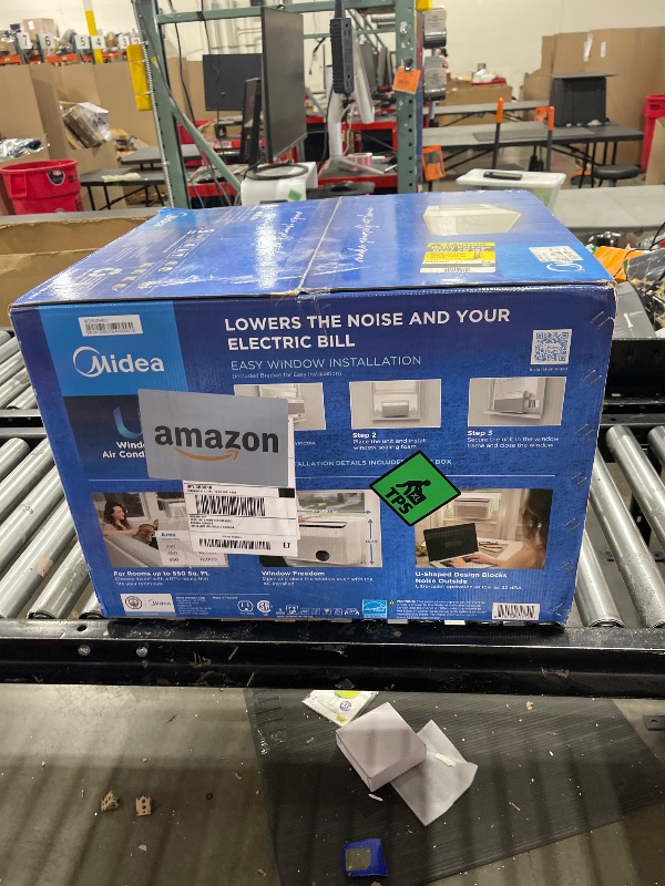 Photo 1 of Midea 12,000 BTU U Shaped Smart Inverter Window Air Conditioner, Cools up to 550 Sq. Ft.,Ultra Quiet with Open Window Flexibility, Works with Alexa/Google Assistant, 35% Energy Savings, Remote Control