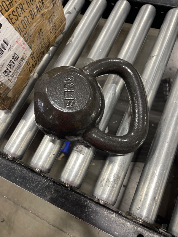 Photo 1 of Amazon Basics Cast Iron Kettlebell, 30 Pounds, Black