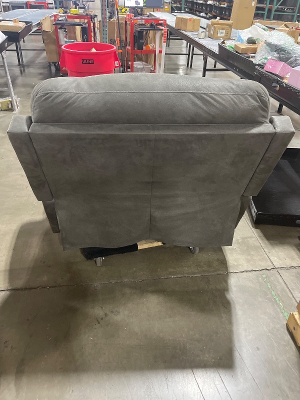 Photo 1 of Signature Design by Ashley Clonmel Microfiber Extra Wide Manual Reclining Loveseat, Gray