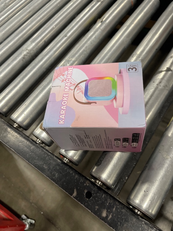 Photo 1 of Mini Karaoke Machine for Kids Girls Boys,Birthday Gifts for Ages 4 5 6 7 8+ Year Old,?2025 Newest? Portable Bluetooth Speaker with 2 Wireless Microphone Lights,Voice Changer,AUX/TF Card Support?Pink