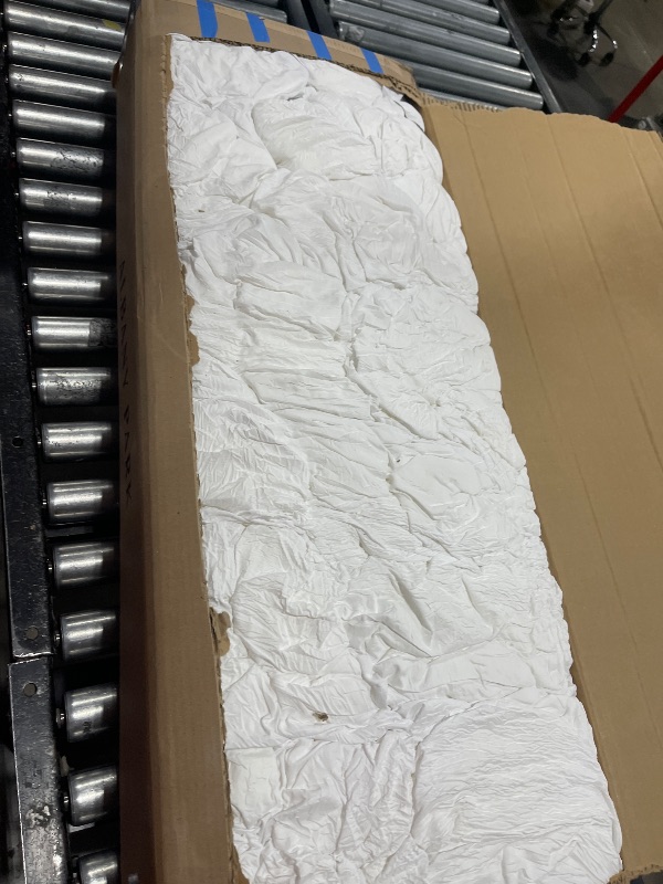 Photo 1 of TESIONE 3 Inch Memory Foam Mattress Topper King Size, Pillow Top with Soft Fluffy Shredded Memory Foam Filling Mattress Pad, Non-Slip Design, 4 Elastic Straps