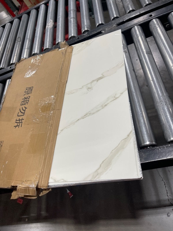 Photo 1 of 10pcs 23.6"x11.8" Marble Peel and Stick Waterproof Wall Panels - Heat-Resistant Backsplash Tile, PVC Wall Panels for Kitchen,Bathrooms,Living Rooms, Bedrooms, TV Walls,White Gray (19.4 Sq. Ft. )