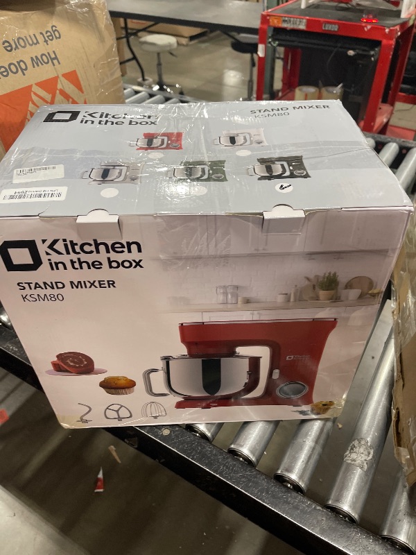 Photo 1 of Kitchen in the Box Stand Mixer, 900W 8.5 QT Kitchen Electric Mixer, 10-Speed Large Capacity Tilt-head Food Mixer with Dough Hook, Wire Whip, Flat Beater & Splash Guard (Black)