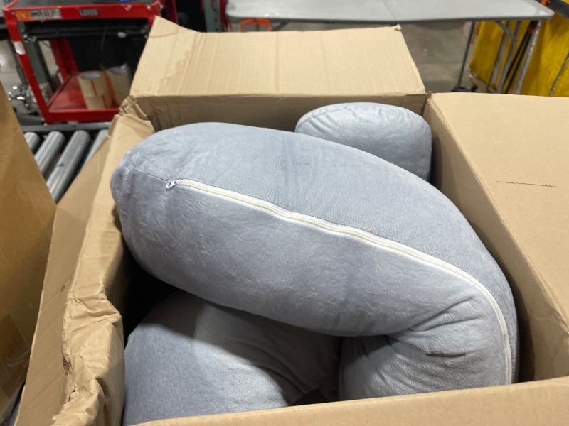 Photo 1 of Pharmedoc Pregnancy Pillows, U-Shape Full Body Pillow -Removable Cover Jumbo Size - Grey - Pregnancy Pillows for Sleeping - Body Pillows for Adults, Maternity Pillow and Pregnancy Must Haves