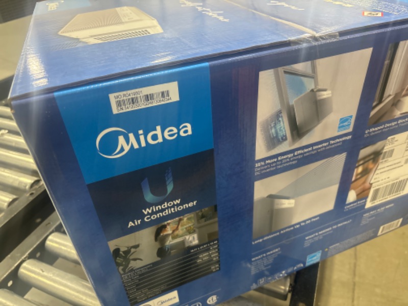 Photo 1 of Midea 10,000 BTU U Shaped Smart Inverter Window Air Conditioner, Cools up to 450 Sq. Ft.,Ultra Quiet with Open Window Flexibility, Works with Alexa/Google Assistant, 35% Energy Savings, Remote Control