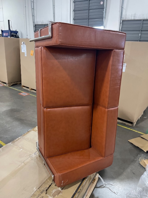 Photo 1 of Flash Furniture HERCULES Regal Series Contemporary Cognac LeatherSoft Loveseat with Encasing Frame