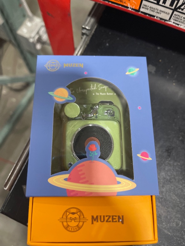Photo 1 of MUZEN Mini Bluetooth Speaker, Button Small Cute Portable Metal Retro Wireless Speaker with Loud Volume Great Sound and Portable Lanyard & Gift Bag for Office Classic Vintage Decor