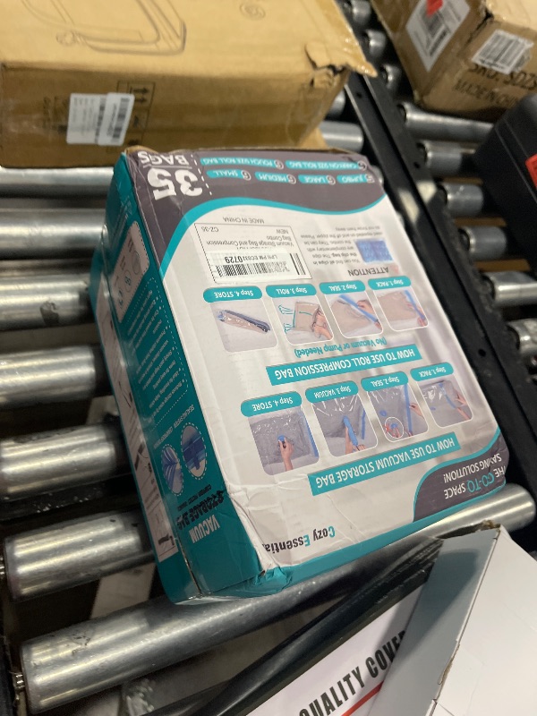 Photo 1 of 35 Pack Space Saver Bags (5 Jumbo/6 Large/6 Medium/6 Small/6 Roll-M/6 Roll-S) Compression Storage Bags for Comforters and Blankets, Vacuum Sealer Bags for Clothes Storage, Hand Pump Included