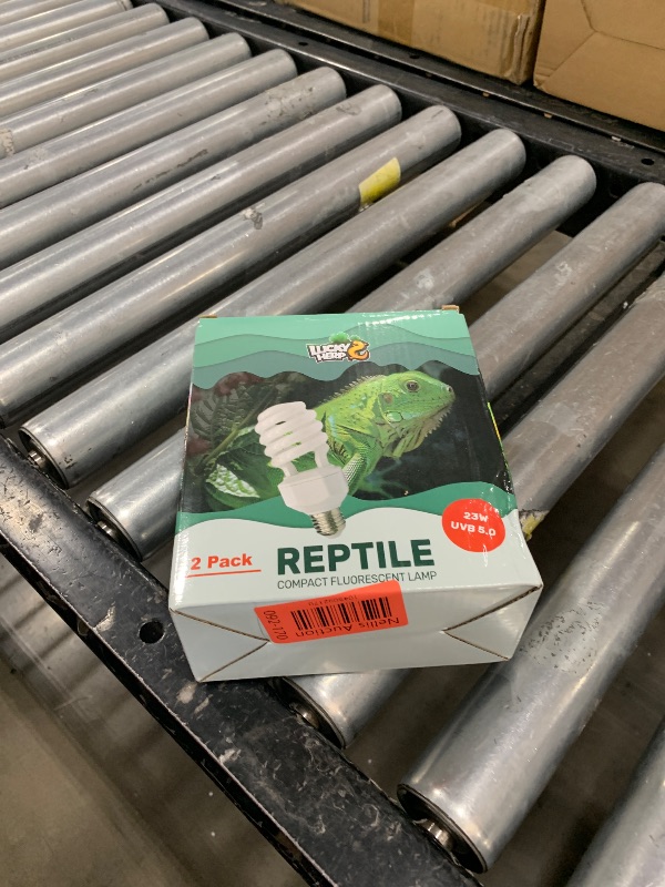 Photo 1 of LUCKY HERP 2 Pack UVA UVB Reptile Light, 23W 5.0 UVB Bulb for Tropical and Sub Tropical Reptiles, Compact Fluorescent Terrarium Lamp, Reptile UVB Bulb for Chameleons, Lizard, Turtle