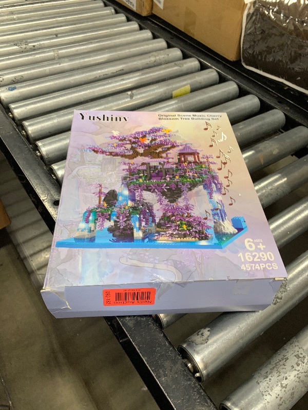 Photo 1 of Yushinv Cherry Blossom Tree Building Set with Box 4574Pcs, Original Scene Music Japanese Sakura Tree House(Type :Symphony), Cherry Bonsai Tree Lights Building Kit, Cherry Blossom Building Set.