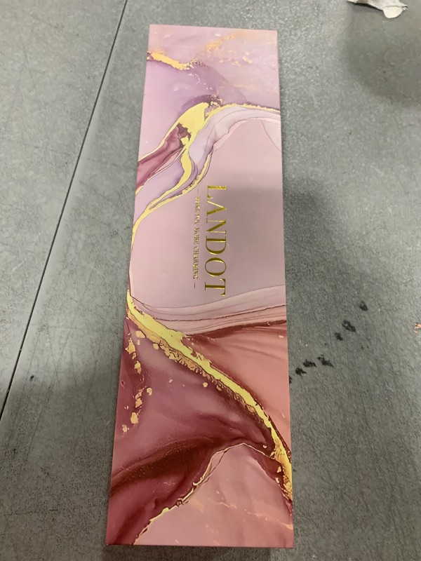 Photo 1 of LANDOT Hair Straightening Brush Straightener: Negative Ion Ceramic Heated Hot Flat Iron Brush for Smooth Frizz-Free Hair - Dual Voltage & 12 Temp Settings 250°F to 450°F Fit All Hair Types