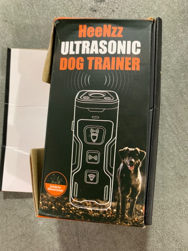 Photo 1 of Dog Bark Deterrent Devices for Own or Neighbor's Dog Ultrasonic Dog Training Device Safe & Effective Portable Anti Barking Device for Dogs Indoor Outdoor Use Orange
