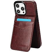 Photo 1 of Vofolen Compatible with iPhone 12 Pro Max Case 5G Wallet 4-Card ID Slot Credit Card Holder Flip Hidden Pocket Dual Layer Hybrid TPU Bumper Armor Protective Hard Shell Back Cover Black