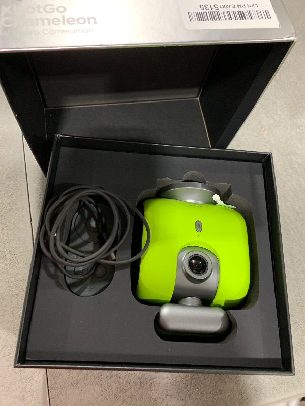 Photo 1 of XbotGo Chameleon AI Auto Sports Action Camera - 4K 60FPS Soccer Camera and Basketball Tracking Camera for Team Sports, Live Streaming, No Subscription, Works with iOS & Android (Lemon Green)