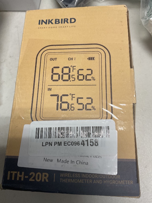 Photo 1 of Inkbird ITH-20R Digital Hygrometer Indoor Outdoor Thermometer Wireless Room Thermometer with Sensor Waterproof Accurate Temperature Display for House Room Kitchen Courtyard Brewhouse Public Places