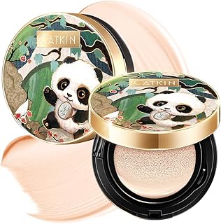 Photo 1 of CATKIN Panda Land Full Coverage Cushion Fondation, Breathable Hydrating Nourishing Poreless Face Makeup Save for Sensitive Skin,Sheer Finish (C01 Fair)
