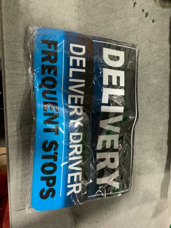 Photo 1 of Delivery Driver Magnet for Car, 3 Pack Heavy Duty Flex Driver Car Magnets Signs for Amazon Delivery Drivers. (black/blue)