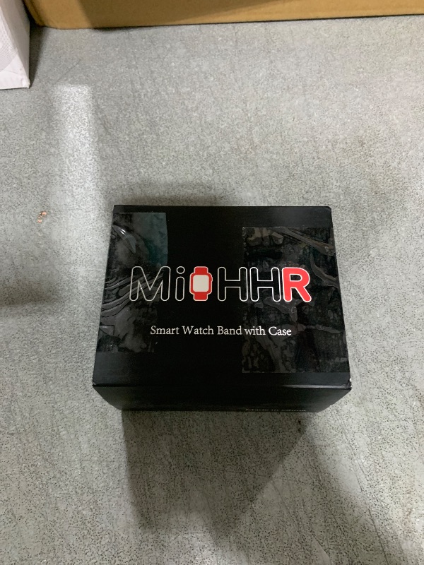 Photo 1 of MioHHR Stainless Steel Watch Band with Case Compatible with Apple Watch Series 9/8/7(45mm),Rugged Strap with Metal Protective Bumper Cover for iWatch Band Men(Silver/Gold)