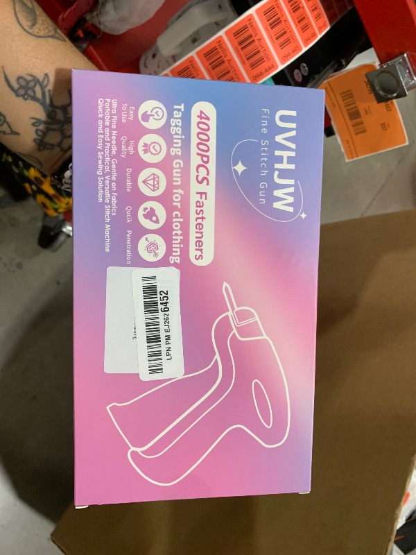 Photo 1 of Stitch  For Clothes, Mini Stitchy Sewing Gun, Handheld Tagging Gun for Quick Clothing Fixer, Includes 6 Needles, 2000 Black Fasteners, 2000 White Fasteners