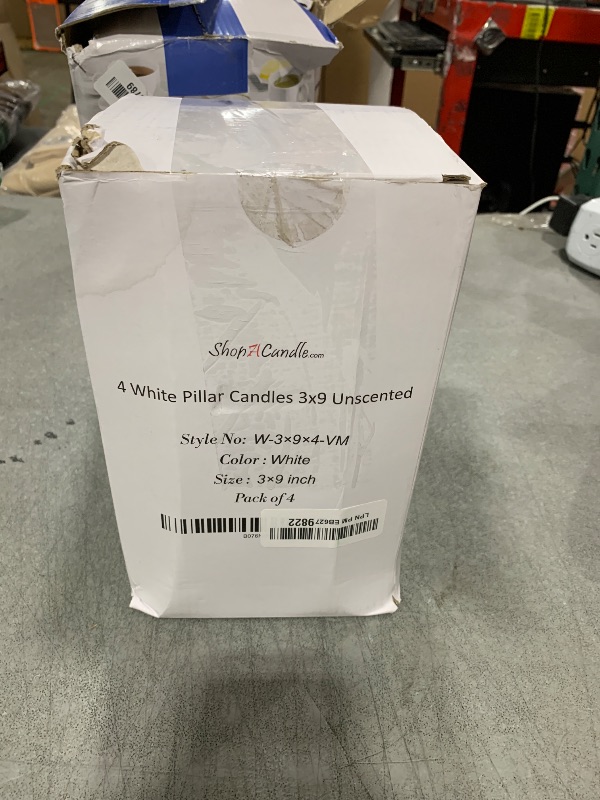 Photo 1 of Unscented Pillar Candles - Set of 4 White Pillar Candles - 3x6 Slow Burning Large Candles for Weddings & Table Centerpieces, PARNOO