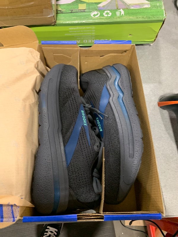 Photo 1 of Brooks Men’s Ghost Max 2 Neutral Running & Walking Shoe - Ebony/Cockatoo/Blue Sapphire - 9 X-Wide