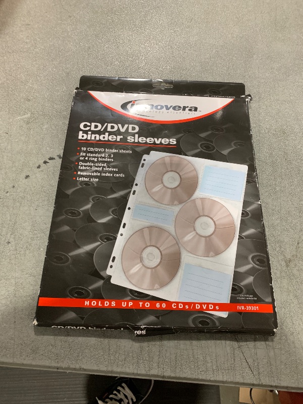 Photo 1 of Innovera Ivr39301 - Two-sided Cd/dvd Pages for 3 & 4 Ring Binder, 10/pack