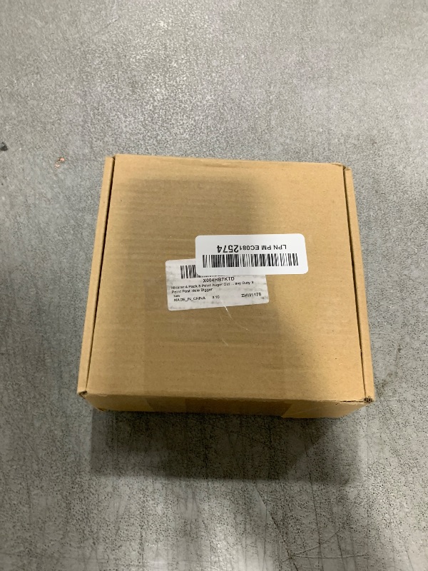 Photo 1 of Hicarer 4 Pack 3 Point Auger Cutting Edge with Screw Square Hole Replacement Auger Teeth with Hardware for Most Heavy Duty 3 Point Post Hole Digger
