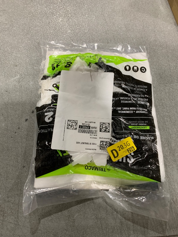 Photo 1 of Trimaco 03307 SuperTuff Plastic Drop Cloth, 9-feet x 12-feet, 108 Sq Ft