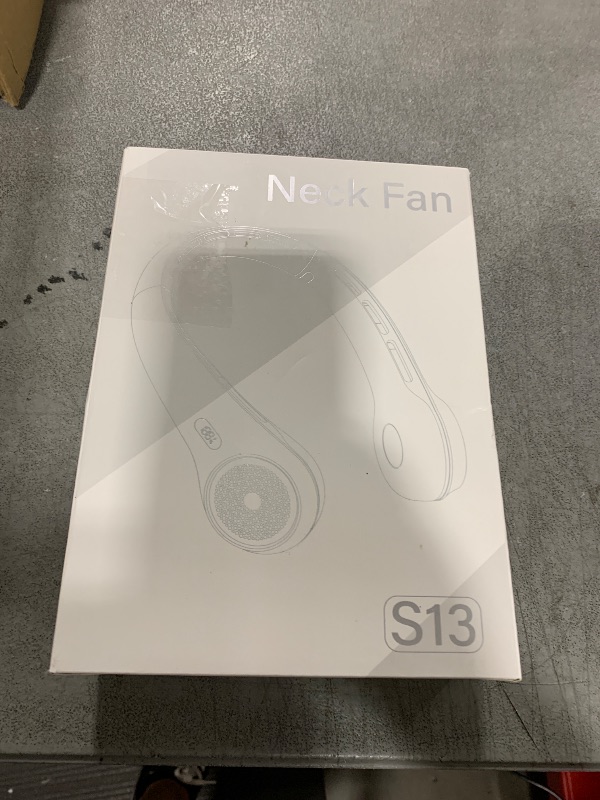 Photo 1 of Hssio Neck Fan with 4000mAh Rechargeable Battery & LED Display, Portable Personal Cooler for Women/Men, 3-Speed Bladeless 360° Cooling Fans, Stylish Gift for Gym/Travel/Office, White